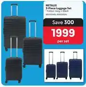 Makro Metalix 3 Piece Luggage Set-Per Set offer