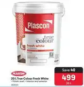 Makro Plascon 20L True Colour Fresh White offer