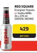 Makro Red Square Energiser Tequila Or Vodka NRBs-24 x 275ml Per Case offer