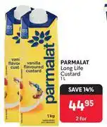 Makro Parmalat Long Life Custard-For 2 x 1L offer