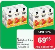 Makro M 100% Fruit Juice Blend (All Variants)-For 2 x 6 x 200ml offer