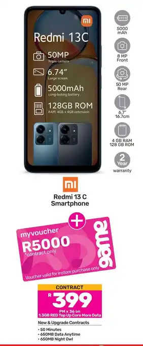 Game Redmi 13 C Smartphone offer