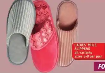 Shoprite LADIES' MULE SLIPPERS offer