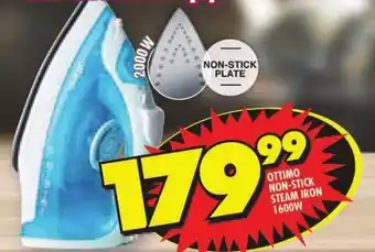 Shoprite OTTIMO NON-STICK STEAM IRON 1600W offer