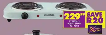 Shoprite ESSENTIALS DOUBLE SPIRAL HOT PLATE offer