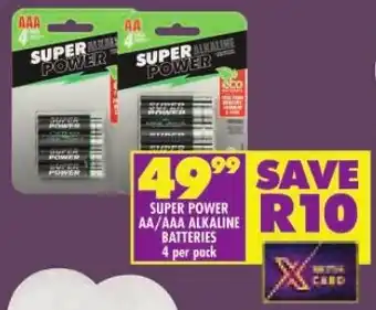 Shoprite SUPER POWER AA/AAA ALKALINE BATTERIES offer