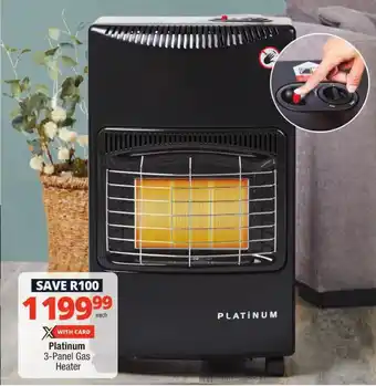 Checkers Platinum 3-Panel Gas Heater offer