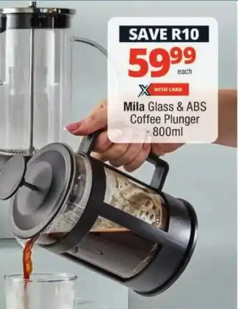 Checkers Mila Glass & ABS Coffee Plunger offer