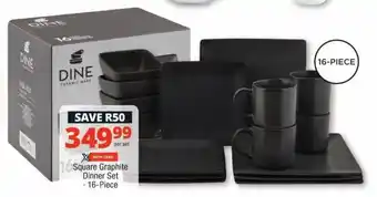 Checkers Square Graphite Dinner Set offer