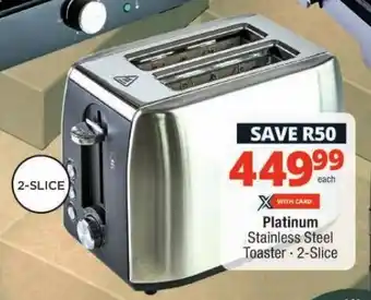 Checkers Platinum Stainless Steel Toaster 2-Slice offer