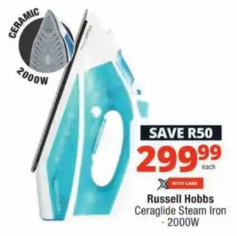 Checkers Russell Hobbs Ceraglide Steam Iron -2000W offer