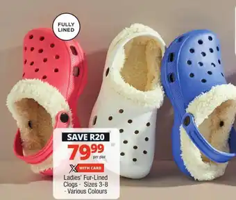 Checkers Ladies' Fur-Lined Clogs offer