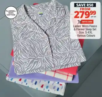 Ladies' Micro Fleece & Flannel Sleep Set