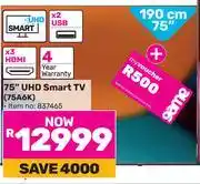 Game Hisense 75(190cm) UHD Smart TV 75A6K offer