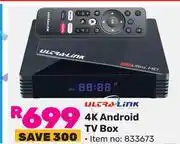 Game Ultra Link 4K Android TV Box offer