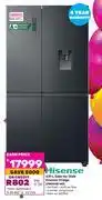 Game Hisense 631L Side By Side Freezer Fridge H800SB-WD offer