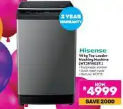 Game Hisense 14Kg Top Loader Washing Machine WTJA1402T offer