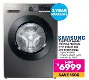 Game Samsung 7Kg Front Loader Washing Machine With Steam & Eco Technology offer