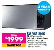 Game Samsung 32L Electronic Solo Microwave Oven ME0113M1/XF offer