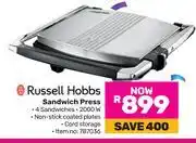 Game Russell Hobbs Sandwich Press offer