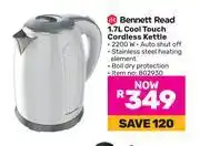 Game Bennett Read 1.7L Cool Touch Cordless Kettle offer