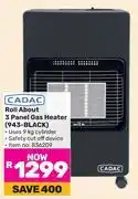 Game Cadac Roll About 3 Panel Gas Heater 943-BLACK offer