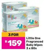 Game Little One Fragranced Baby Wipes 3 x 80s offer