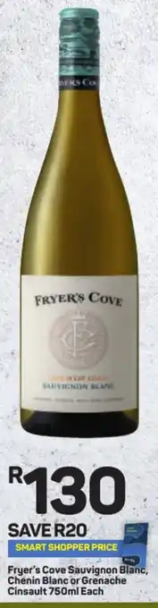 Pick n Pay Liquor Fryer's Cove Sauvignon Blanc, Chenin Blanc or Grenache Cinsault Fryer's Cove Sauvignon Blanc, Chenin Blanc offer