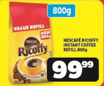 Usave NESCAFÉ RICOFFY INSTANT COFFEE REFILL 800g offer