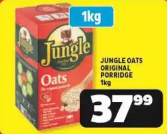 Usave JUNGLE OATS ORIGINAL PORRIDGE 1kg offer