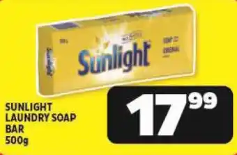 Usave SUNLIGHT LAUNDRY SOAP BAR 500g offer