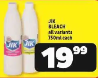 Usave JIK BLEACH all variants 750ml each offer