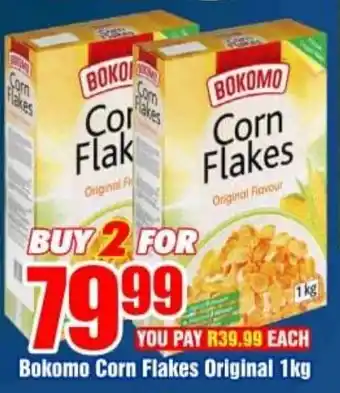 Three Star Cash and Carry Bokomo Corn Flakes Original 1kg offer