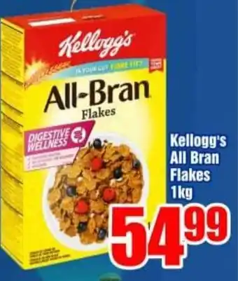 Three Star Cash and Carry Kellogg's All Bran Flakes 1kg offer