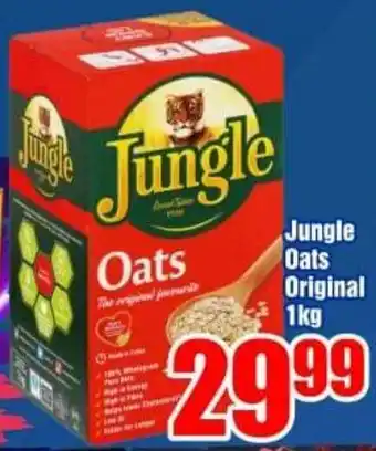 Three Star Cash and Carry Jungle Oats Original 1kg offer
