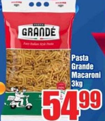 Three Star Cash and Carry Pasta Grande Macaroni 3kg offer