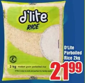 Three Star Cash and Carry D'Lite Parboiled Rice 2kg offer