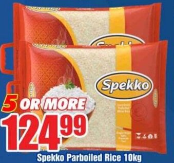 Three Star Cash and Carry Spekko Parboiled Rice 10kg offer