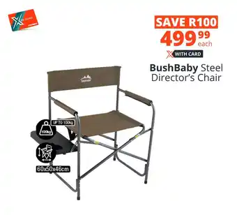 Checkers BushBaby Steel Director's Chair offer