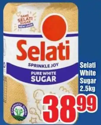 Three Star Cash and Carry Selati White Sugar 2.5kg offer