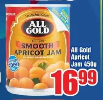 Three Star Cash and Carry All Gold Apricot Jam 450g offer