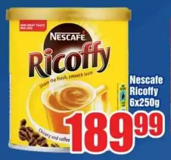 Three Star Cash and Carry Nescafe Ricoffy 6x250g offer