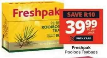 Checkers Freshpak Rooibos Teabags offer