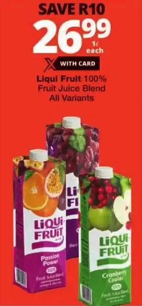 Checkers Liqui Fruit 100% Fruit Juice Blend All Variants offer