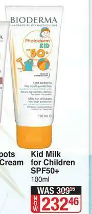 Dis-Chem Bioderma Kid Milk Dor Children SPF50+-100ml offer