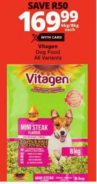 Checkers Vitagen Dog Food All Variants offer