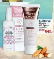Dis-Chem Nature's Nourishment Foot Scrub Cream Or Spray Assorted-Each offer