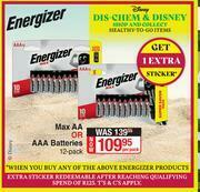 Dis-Chem Energizer Max AA Or AAA Batteries 12 Pack-Per Pack offer