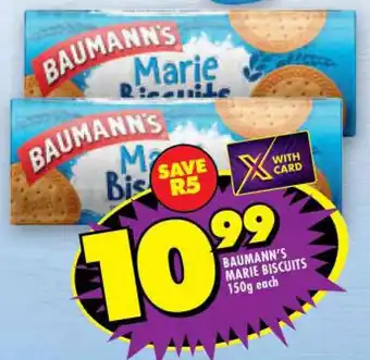 BAUMANN'S MARIE BISCUITS 150g each