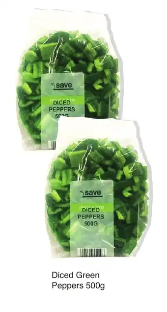 Save Diced Green Peppers 500g offer